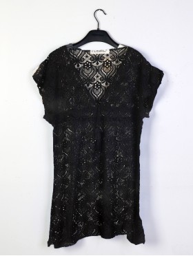  V-Neck Abstract Lace Fashion Top